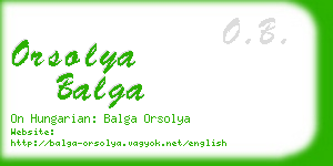 orsolya balga business card